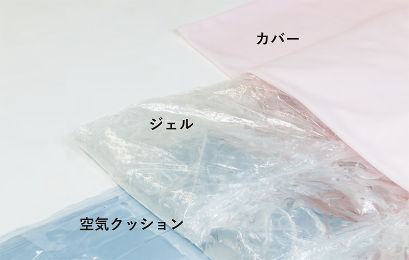 体幹用床ずれ防止クッションの提案 - 押すだけでフィット、空気で除圧-